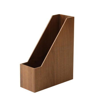 Walnut Bookend Stand - Vertical Desktop Organizer