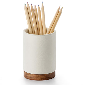 Ceramic Pen Holder - Minimalist Desk Vessel