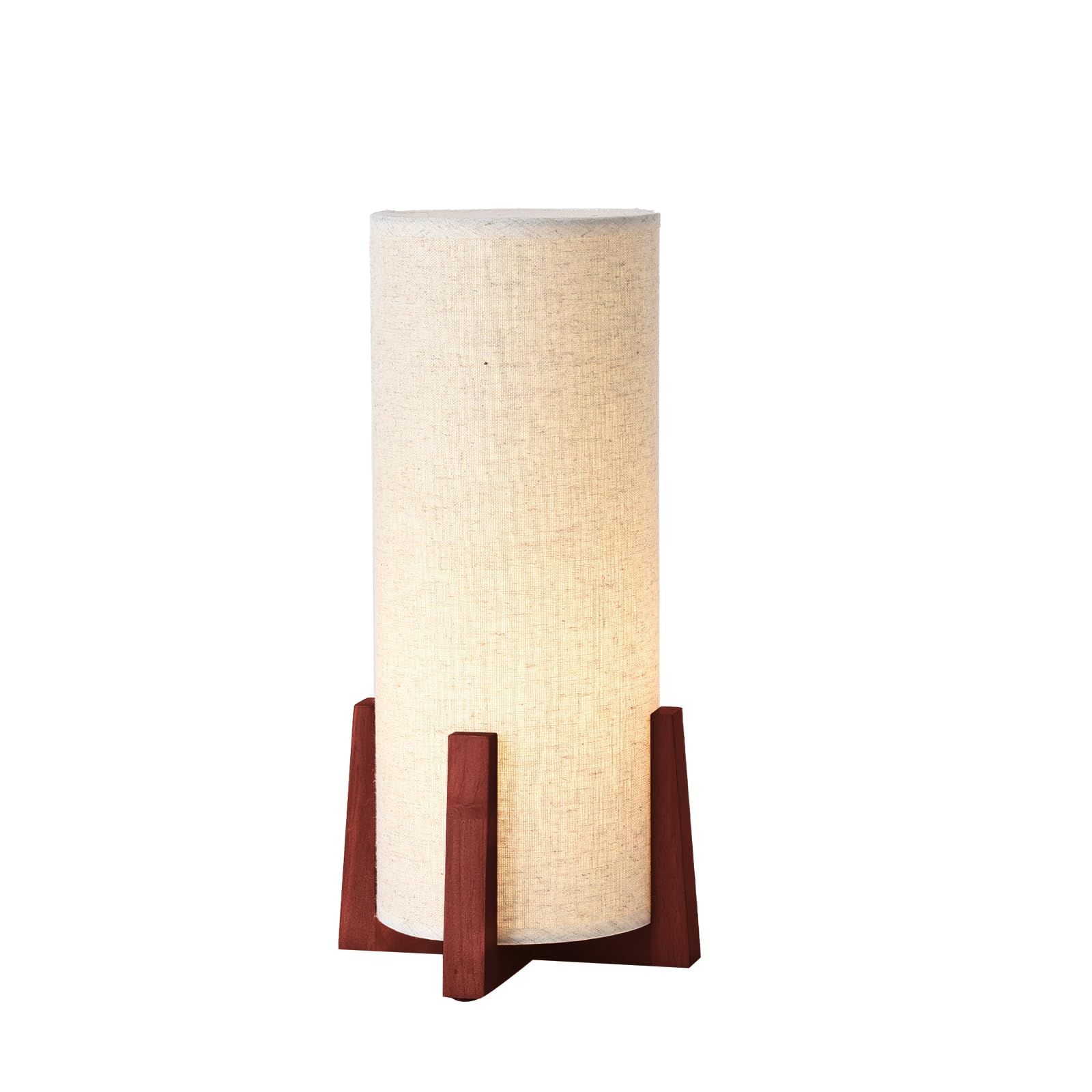 Cylinder Desk Lamp - Linen & Wood