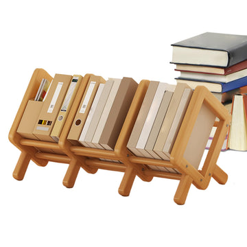 Adjustable Wood Desktop Shelf - Space-Saving Organizer