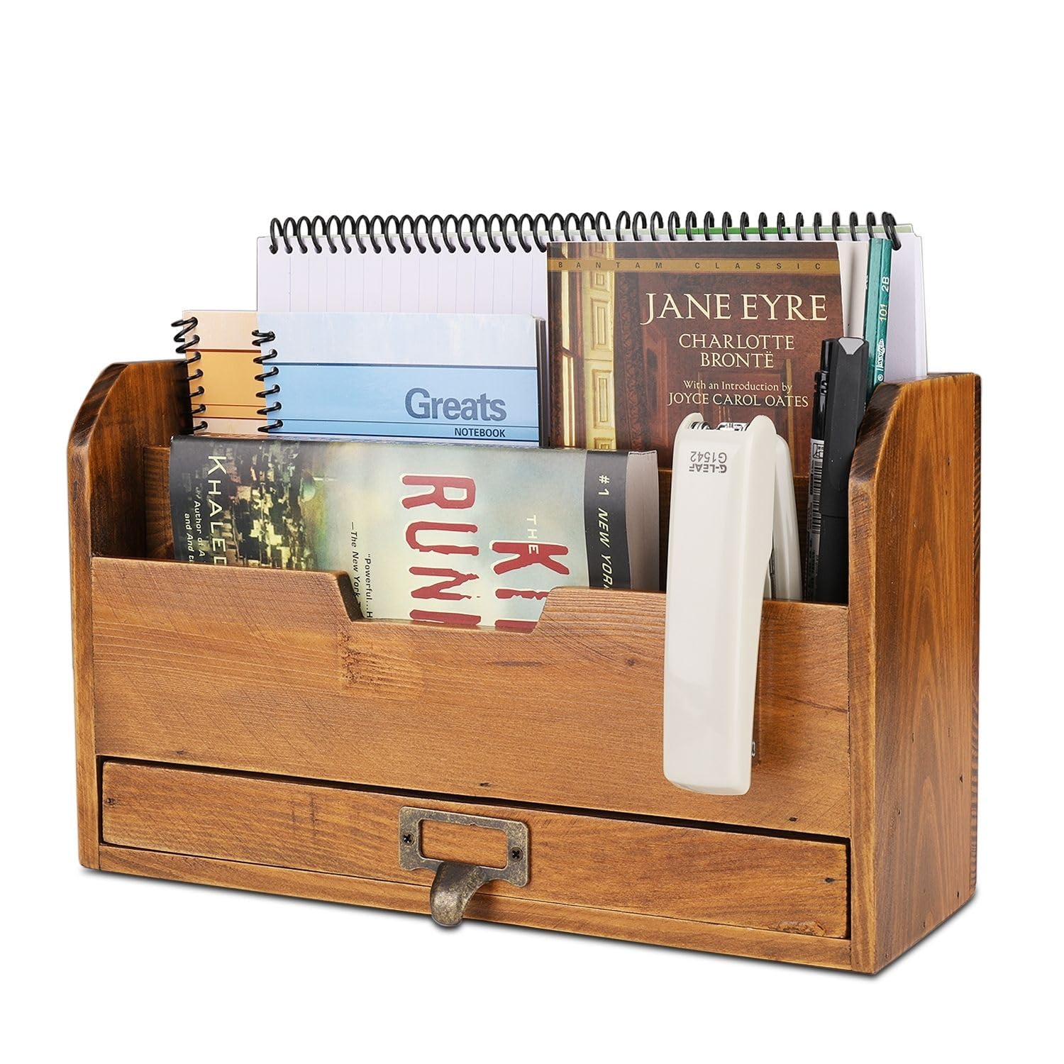 3-Tier Wood Desktop Organizer - Drawer Storage System